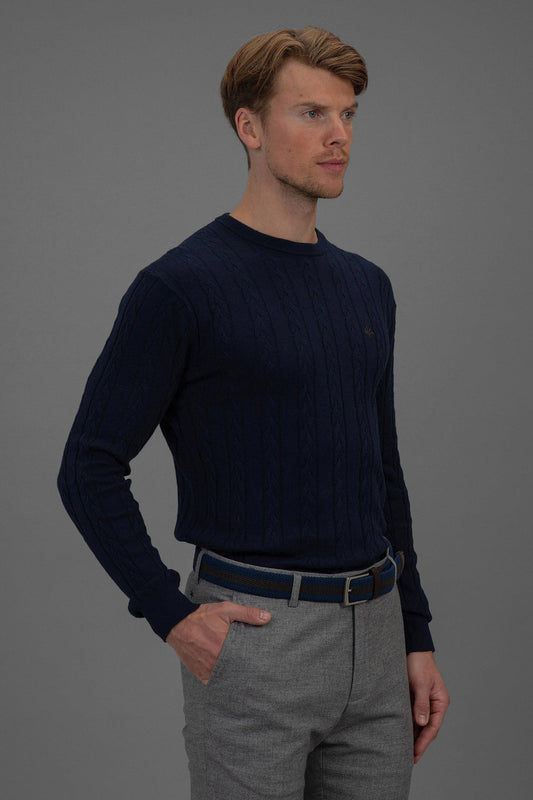 Sorbonne - Cable Sweater - Navy