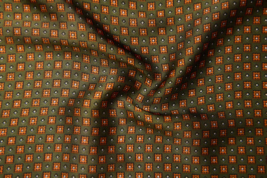 Cheverny Shawl - Groen met Oranje