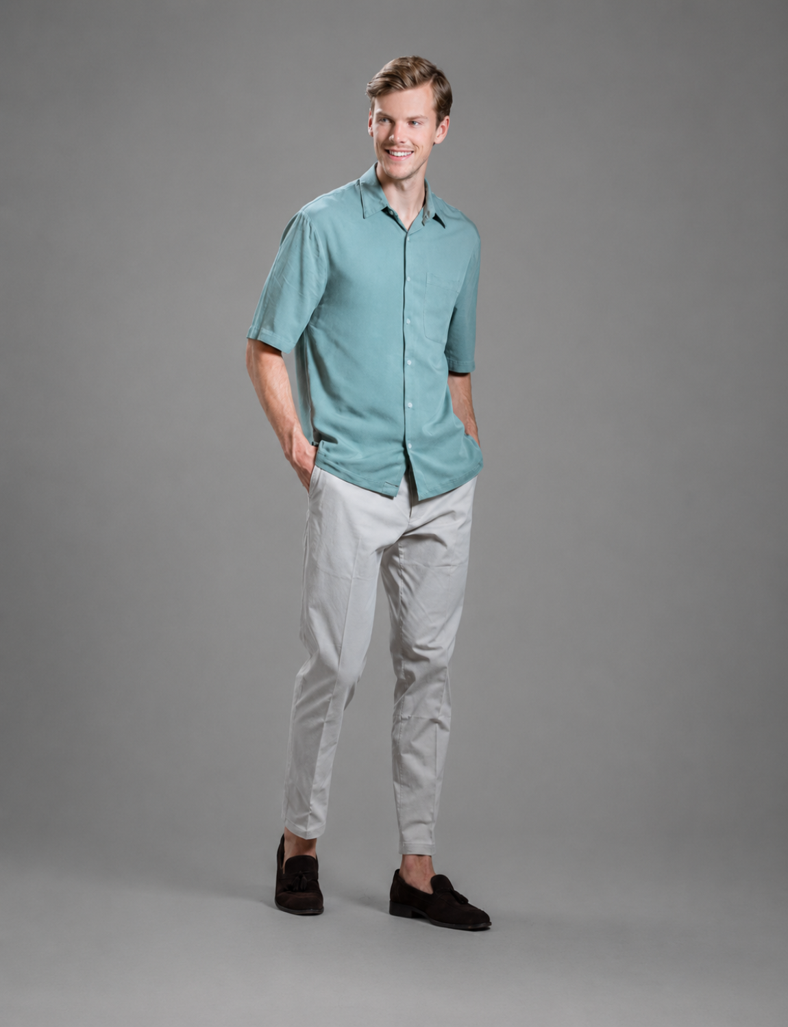 Menton - Short-sleeved Bowling Shirt