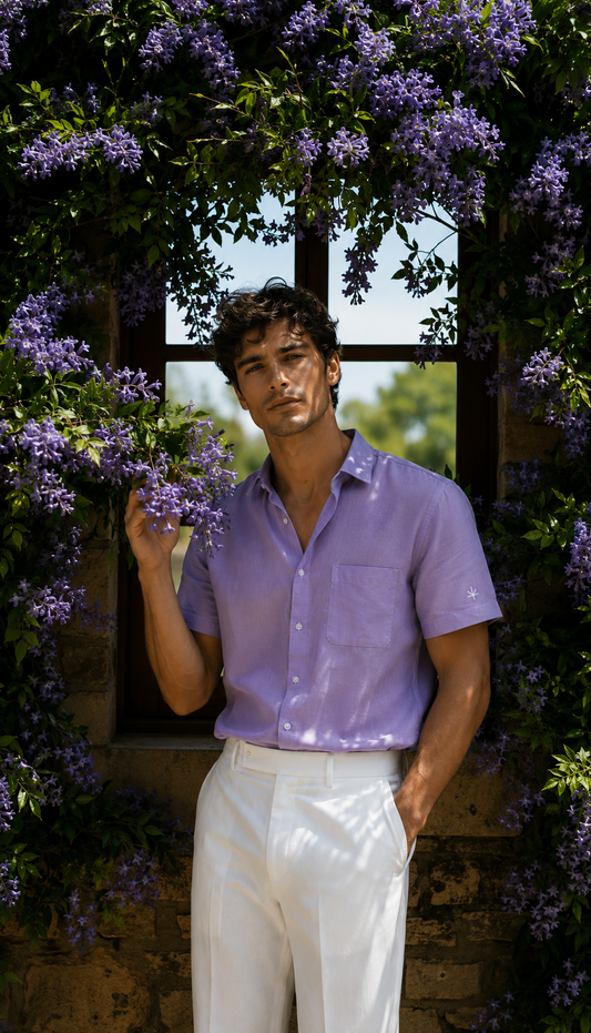 Menton - Bowling Shirt Lila