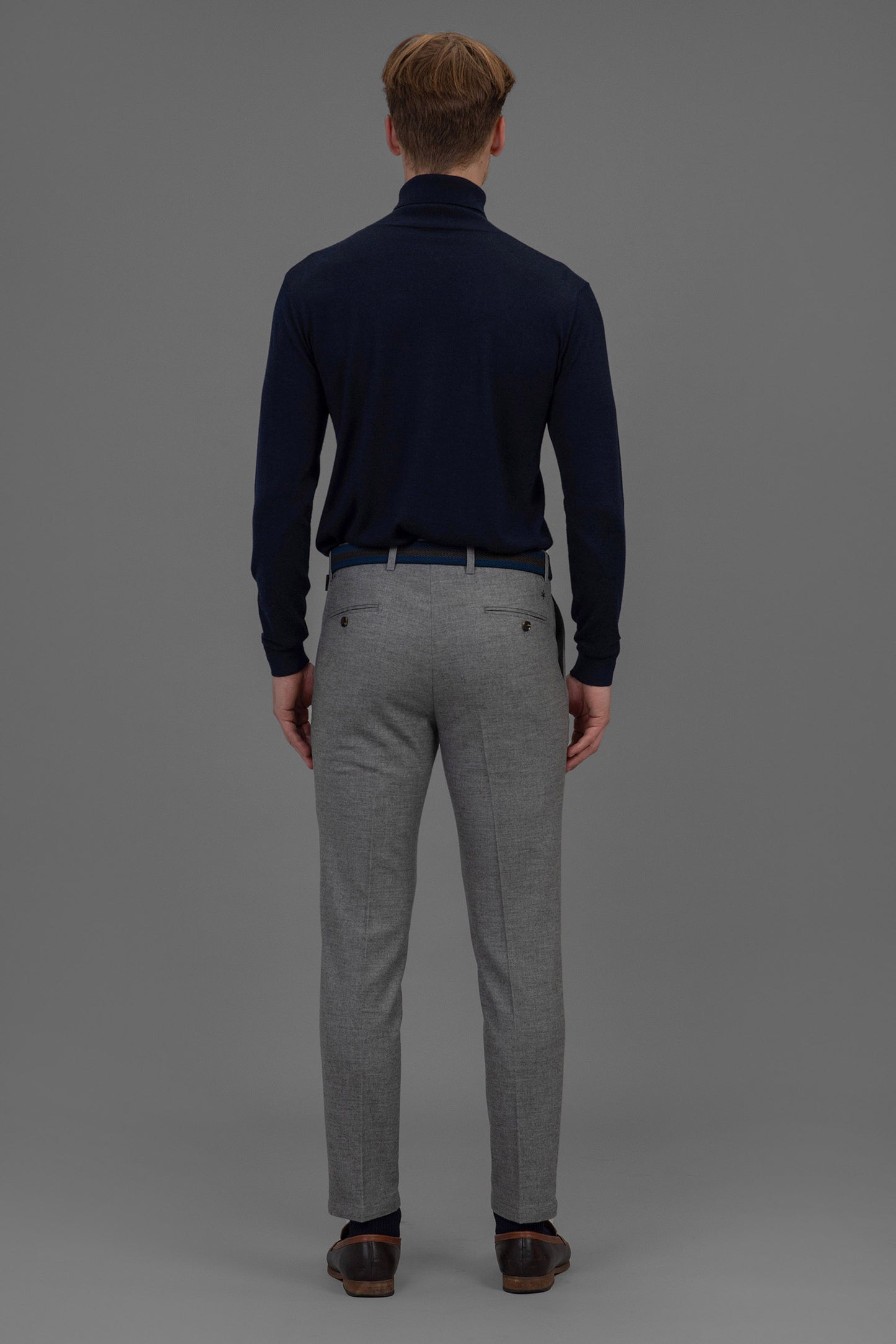 Roger Roll Neck Sweater - Navy