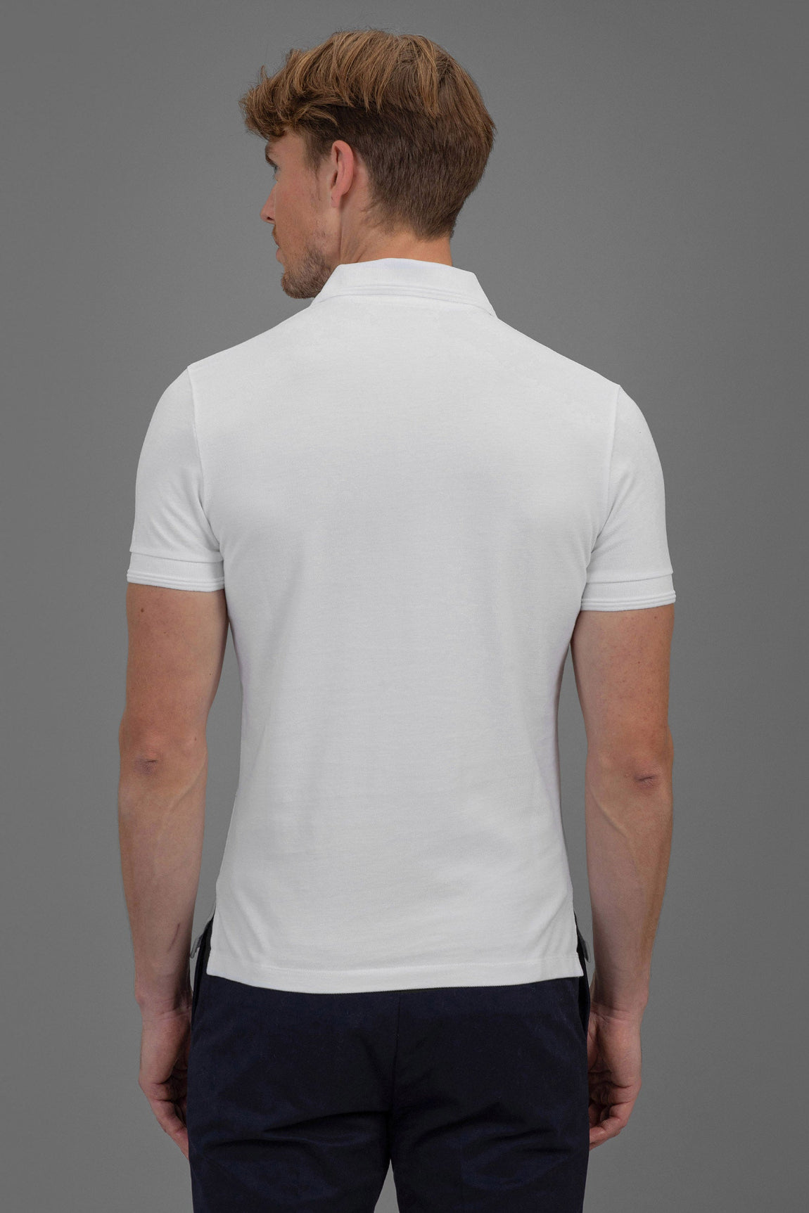 Hugo Cotton Pique Polo in White