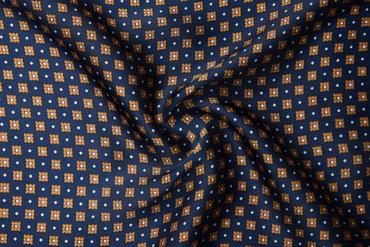 Cheverny Shawl - Blauw met Oranje