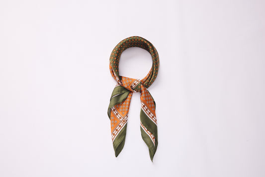 Cheverny Shawl - Groen met Oranje