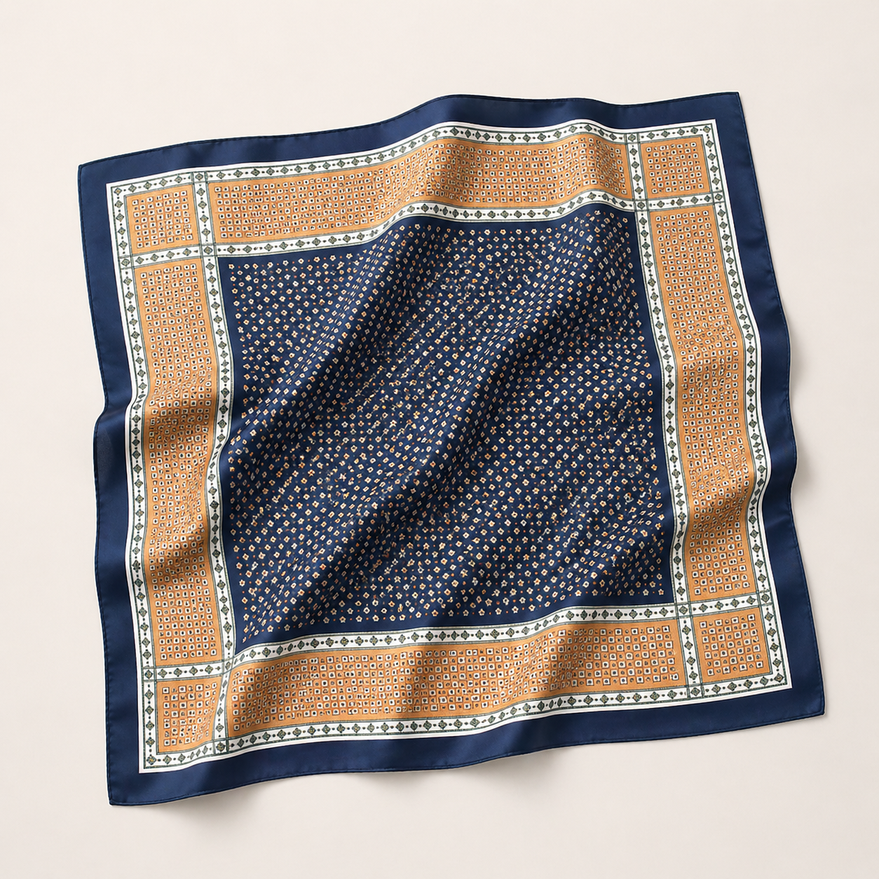 Cheverny Shawl - Blauw met Oranje