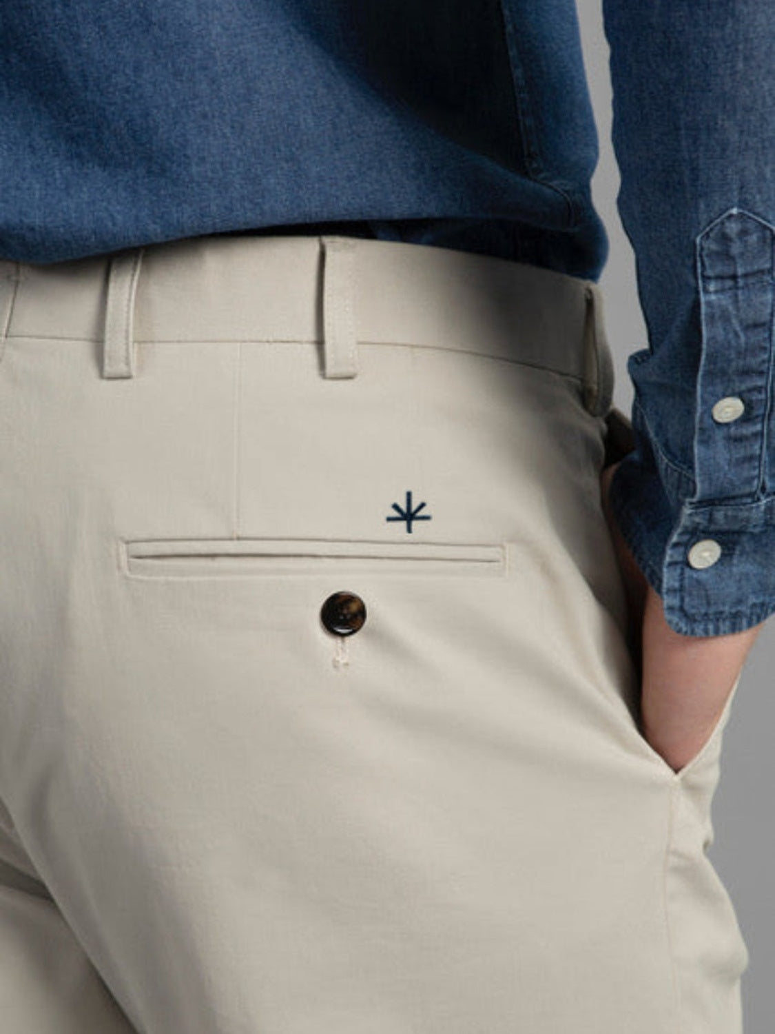 Bruno Cotton Stretch Chino - Beige
