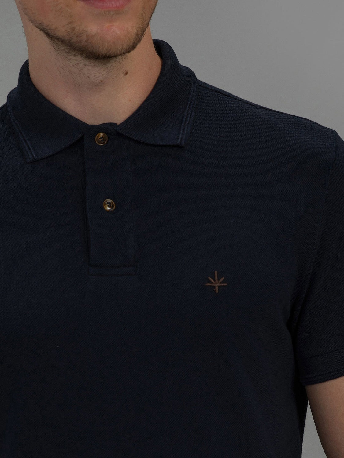 Hugo Cotton Pique Polo in Navy Blue