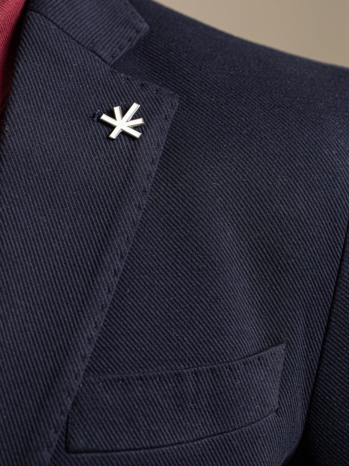Antibes - Navy Blue Cotton Stretch Blazer