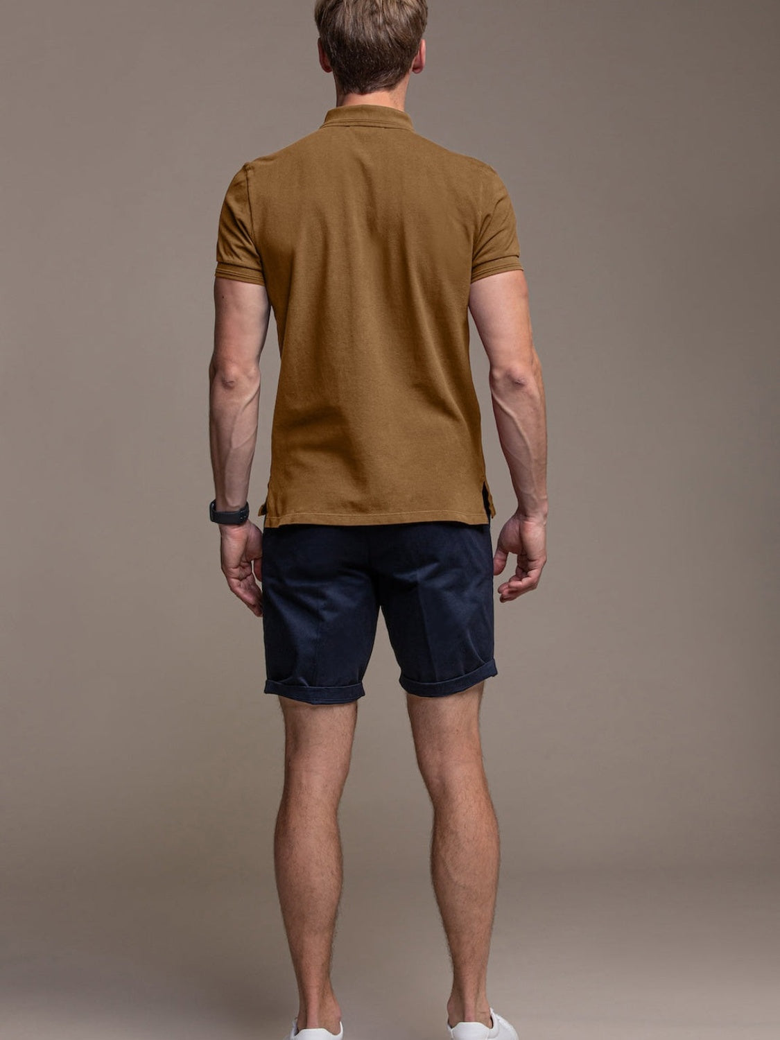 Hugo Cotton Pique Polo in Cognac
