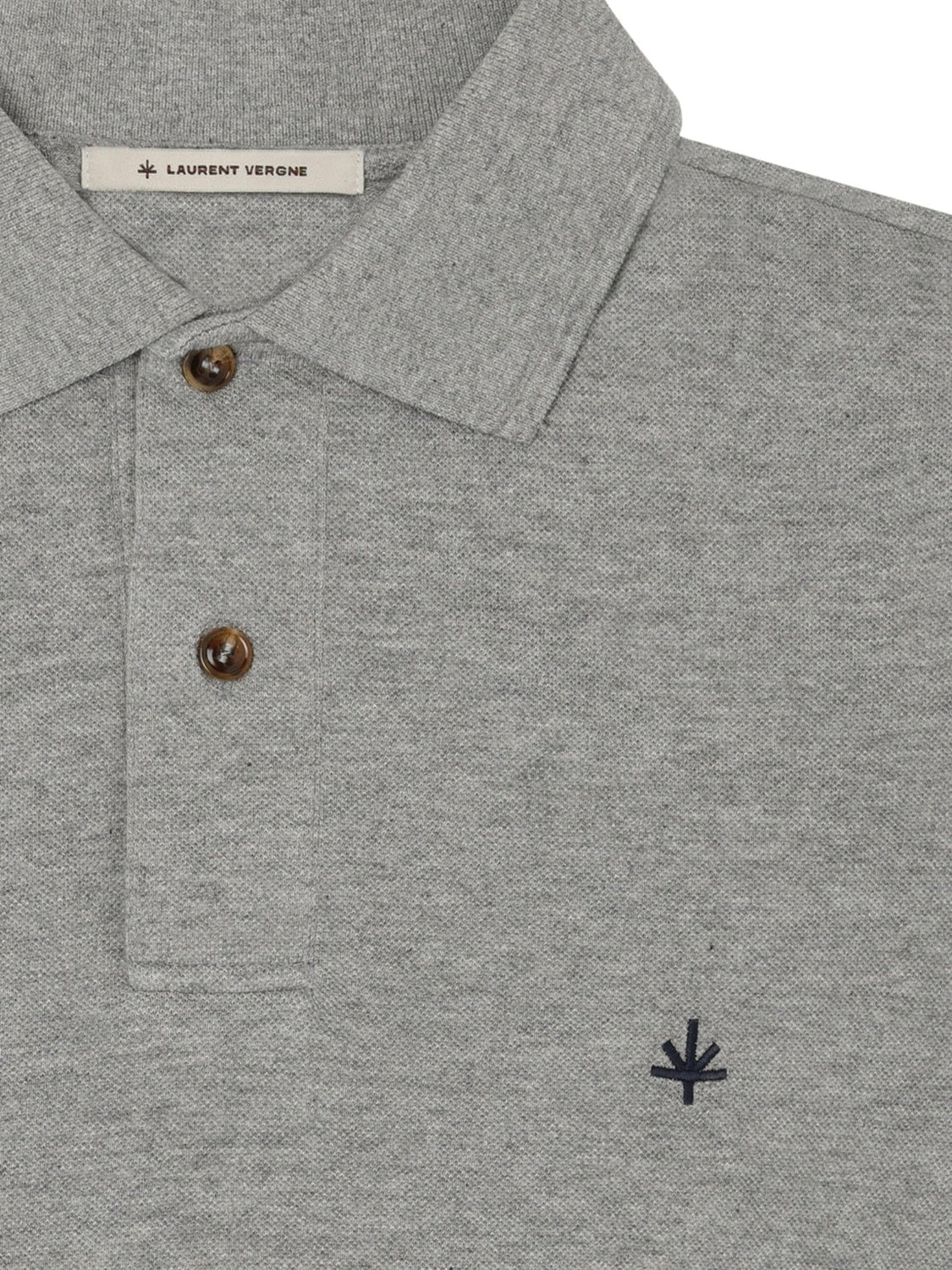 Hugo Cotton Pique Polo in Gris Melange