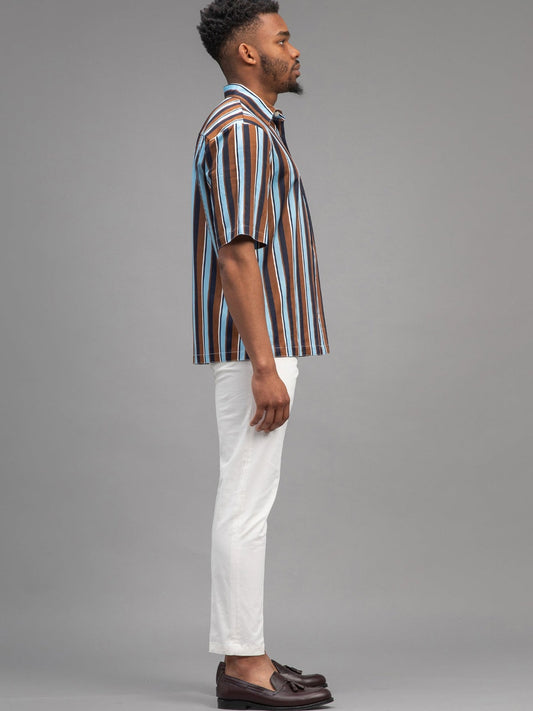 Saint-Tropez - Colored Striped Bowling Shirt