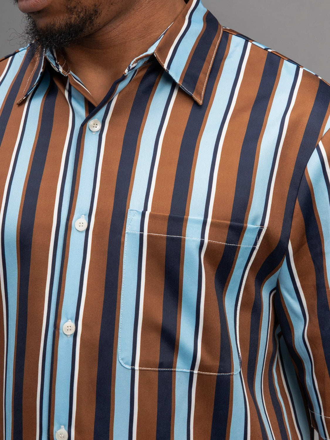 Saint-Tropez - Colored Striped Bowling Shirt