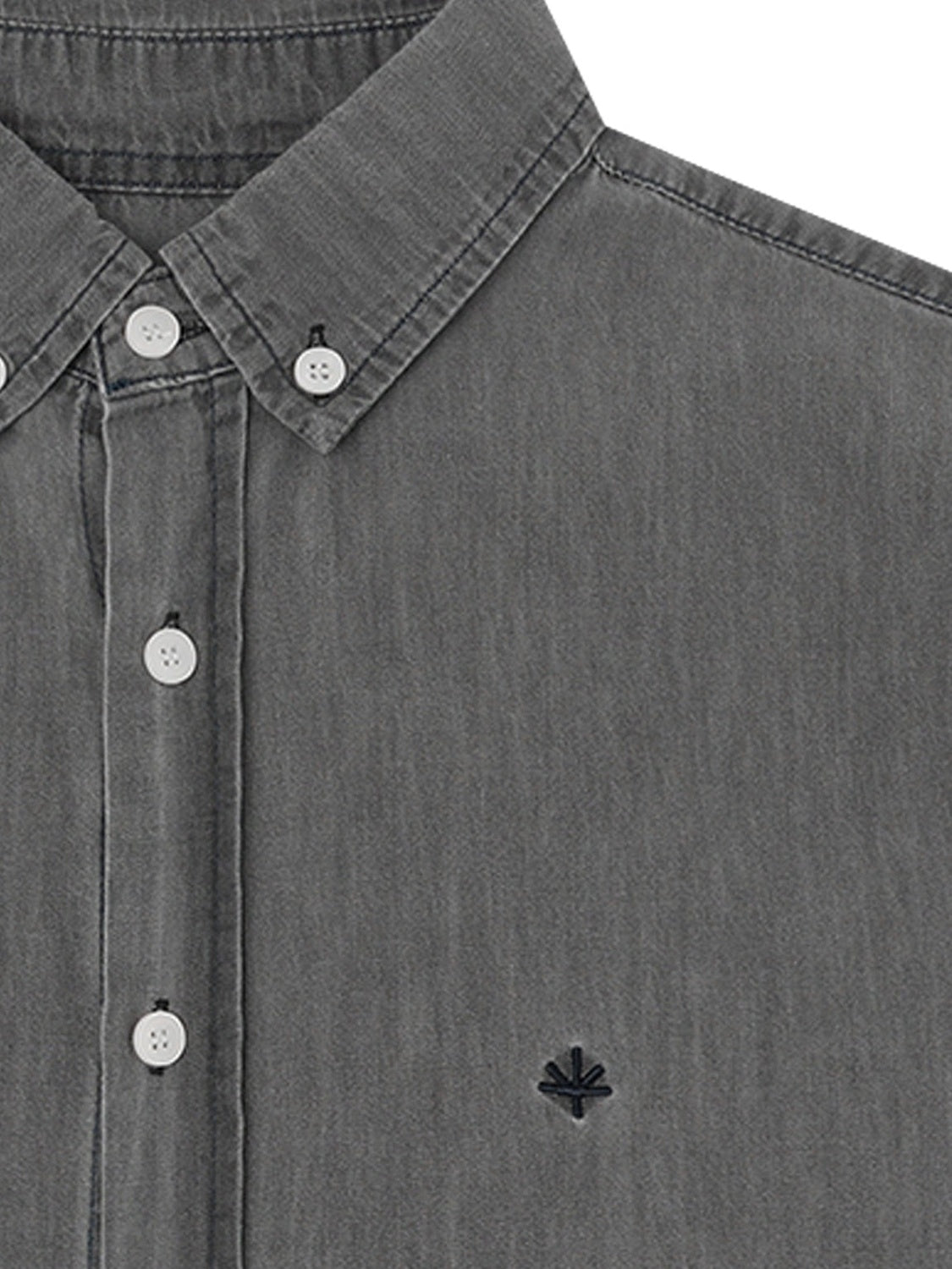 Marseille Slim Fit Denim Shirt - Grey