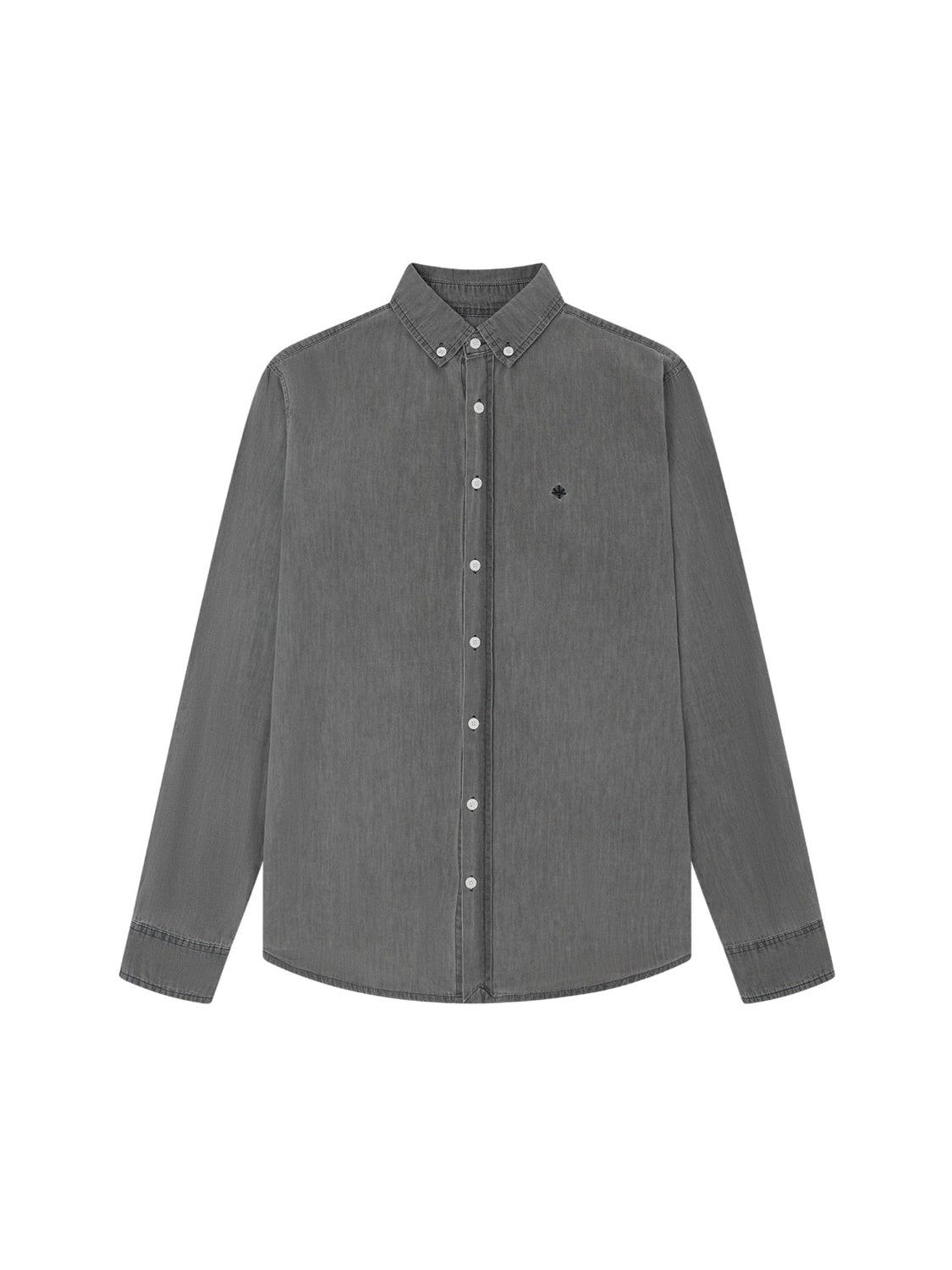 Marseille Slim Fit Denim Shirt - Grey