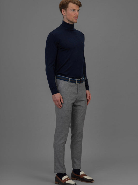 Roger Roll Neck Sweater - Navy