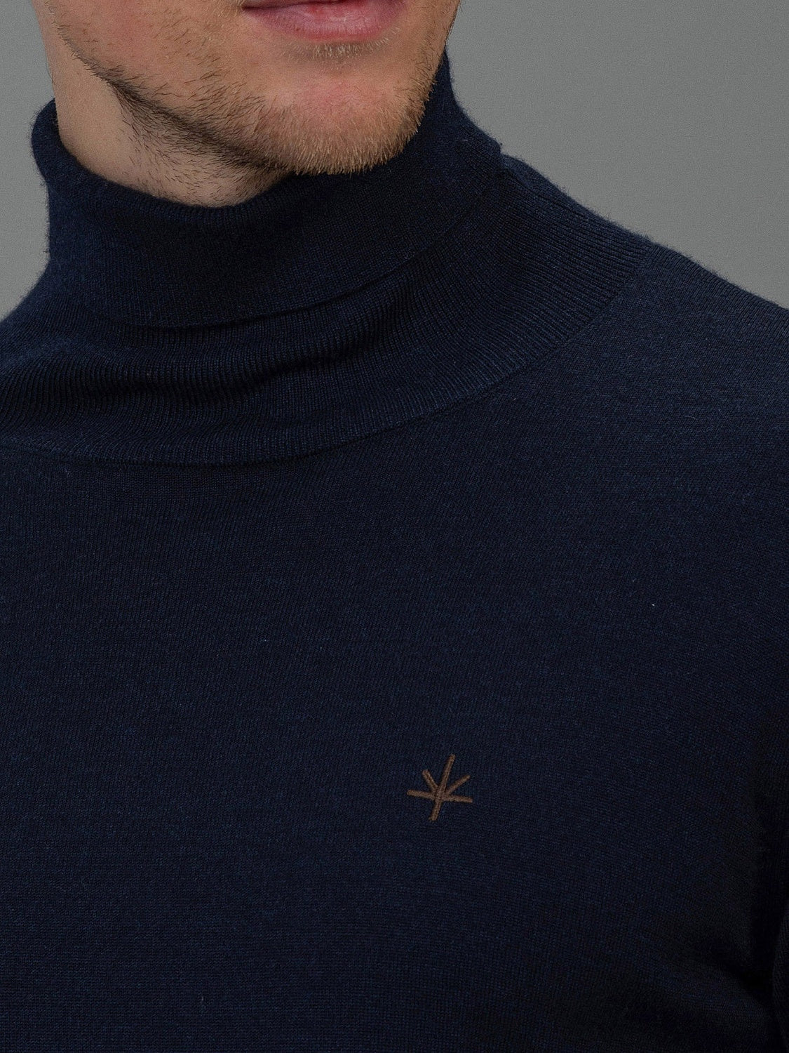 Roger Roll Neck Sweater - Navy