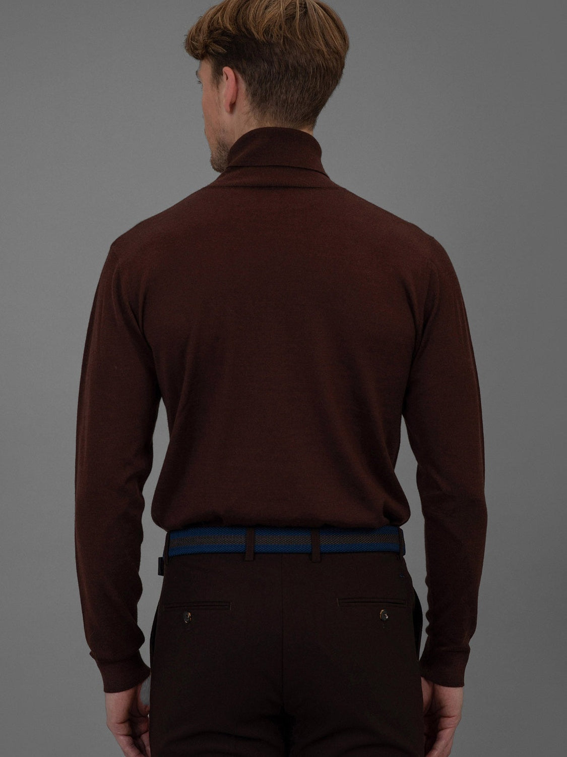 Roger Roll Neck Sweater - Brown