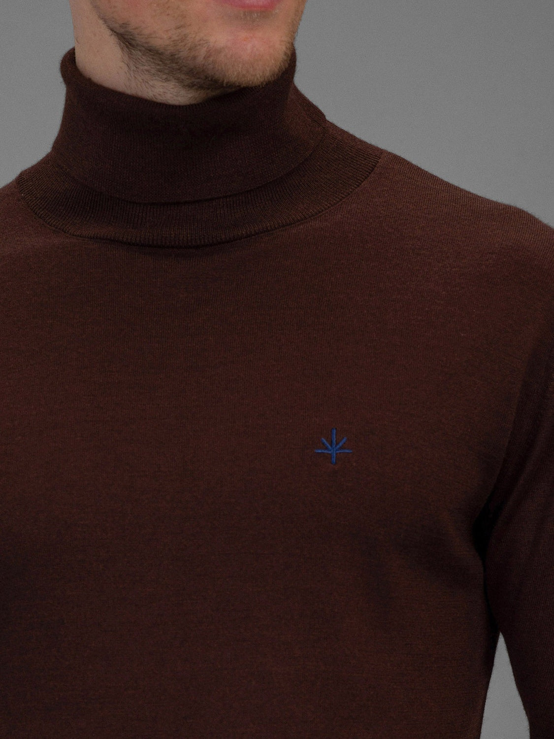 Roger Roll Neck Sweater - Brown
